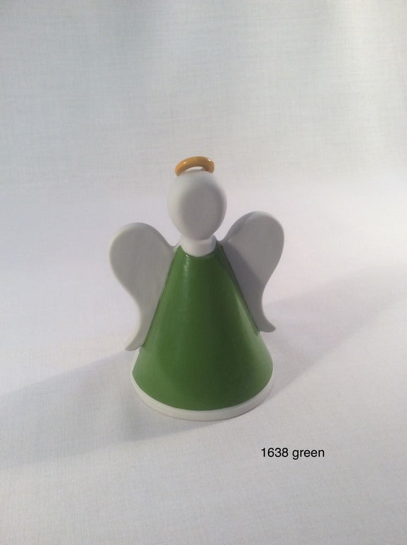 Barneengel; kappe grønn. B x H = 10 x 15